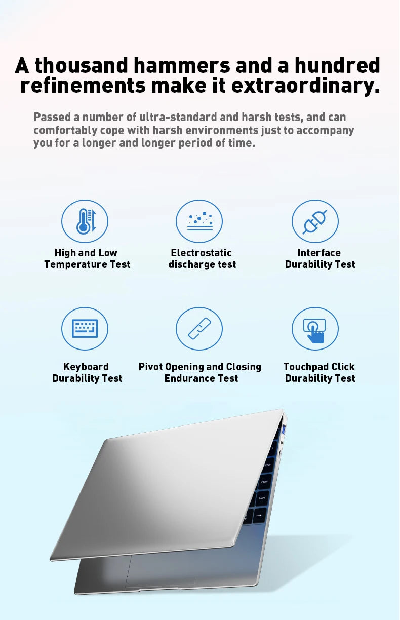 PC Portable Ultra Slim 14.1" — Intel N3700, 16 Go RAM, SSD jusqu'à 2 To, Windows 11 Pro