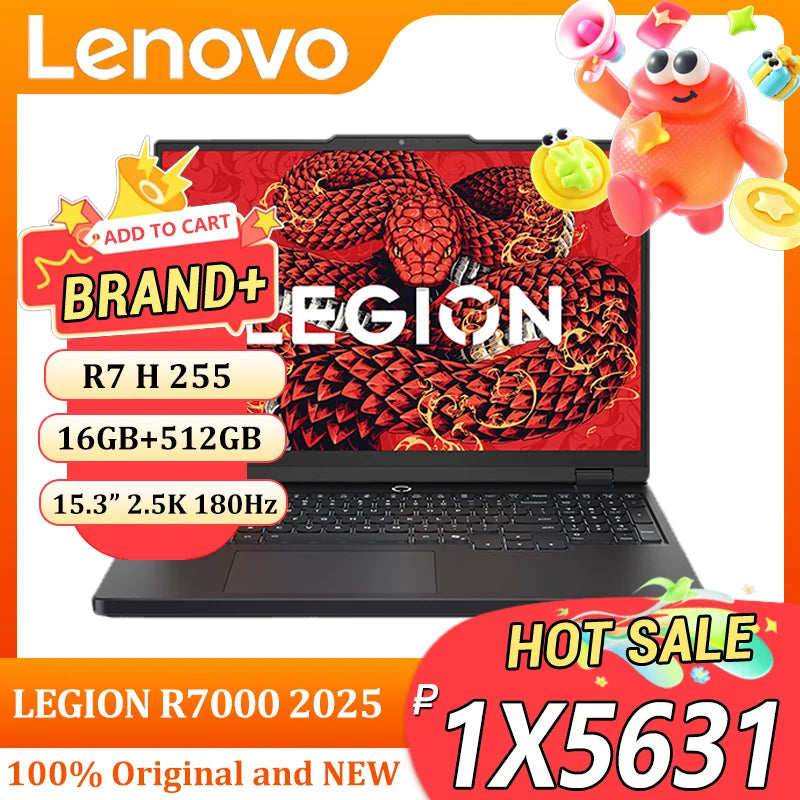 PC Gaming Premium Lenovo Legion R7000 2025 — Ryzen 7, RTX 5050, 16Go RAM, 512Go SSD, 15.3" 2.5K 180Hz