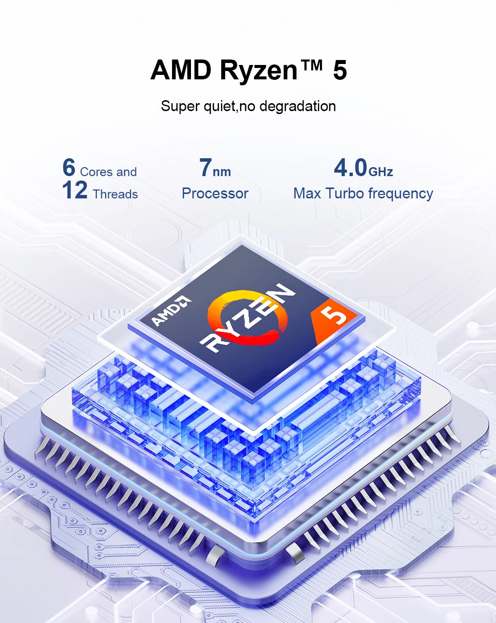 Ordinateur Portable Ninkear A15 Pro 16" — AMD Ryzen 5, Écran 2.5K 120Hz, 16 Go DDR4, SSD 1To, Empreinte, Windows 11