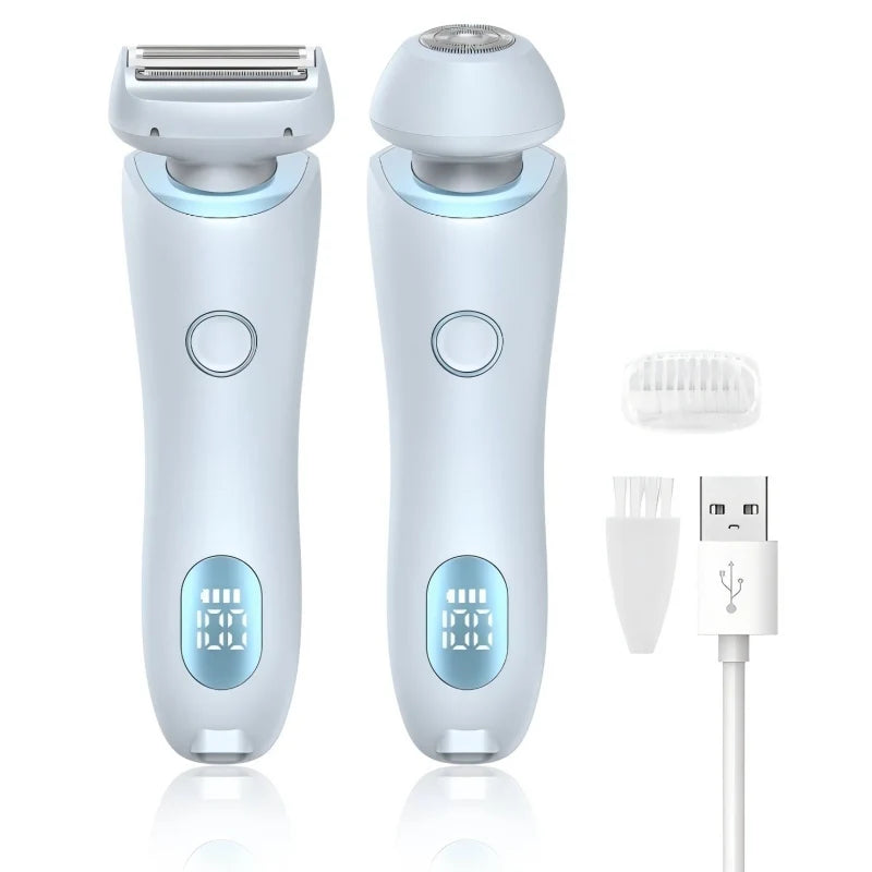 Rasoir Épilateur Électrique Femme – Indolore, Humide & Sec, Visage Corps Bikini