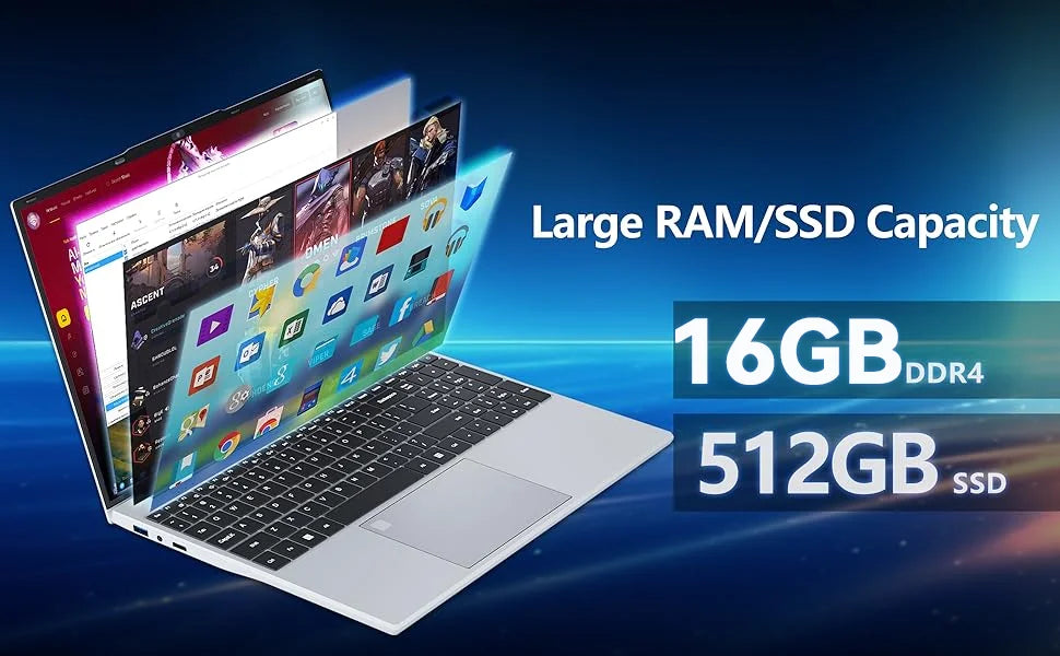 PC Portable 15.6" Intel i9-10980HK — Empreinte Digitale, Clavier Rétroéclairé, 16 Go RAM, SSD, Windows 11