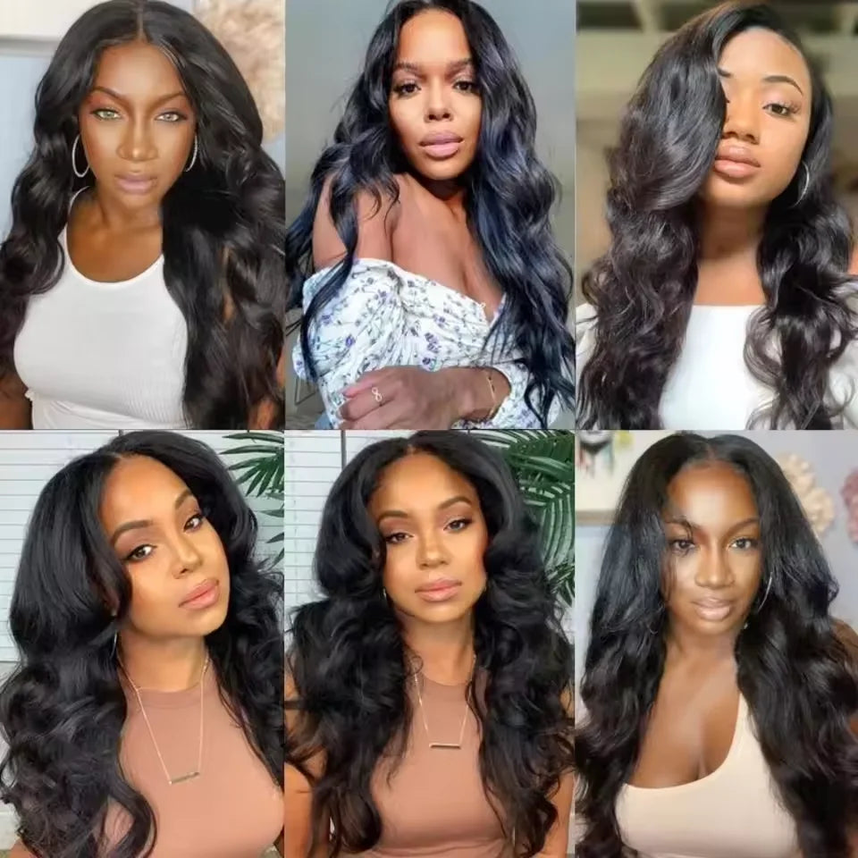 Perruque U Part / V Part Body Wave Sans Colle 200% — Cheveux Brésiliens 30 à 32 Pouces