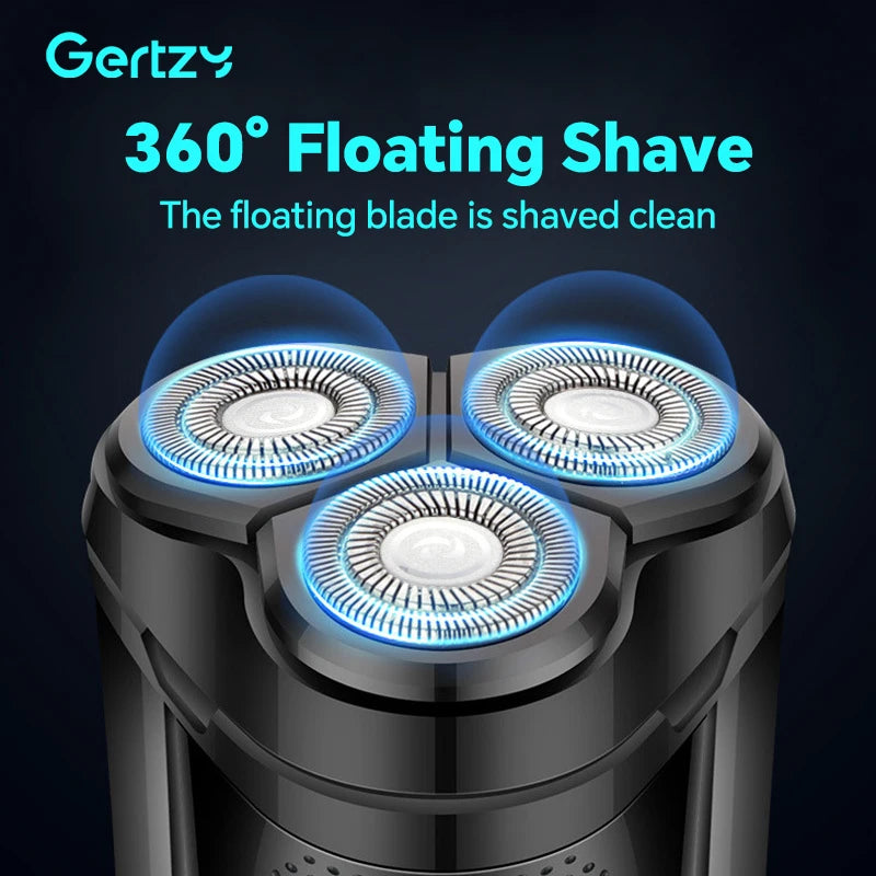 Rasoir Électrique Homme – 3 Lames Flottantes, Charge USB-C Rapide, Ideal Voyage & Cadeau