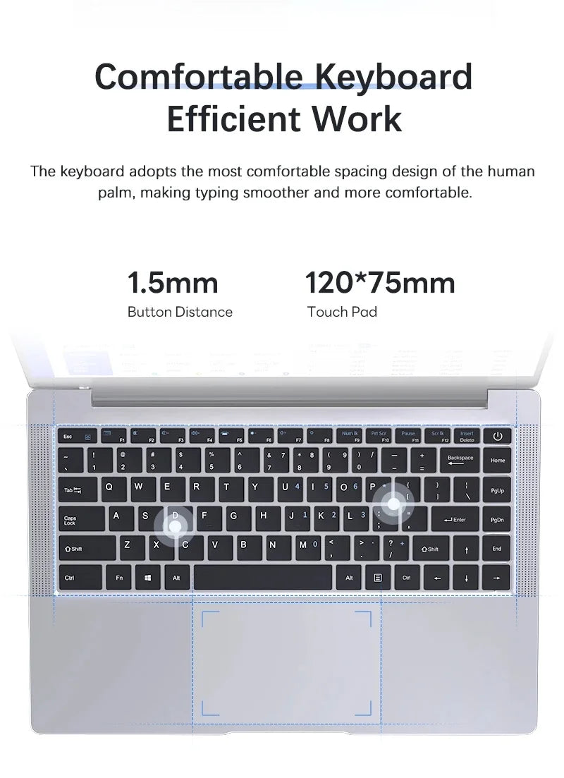 Ordinateur Portable 2026 14.1" Intel Core i7-8650U / Atom A3950 — 12 Go DDR3, SSD 1To/2To, Écran 4K, WiFi 5, Windows 11