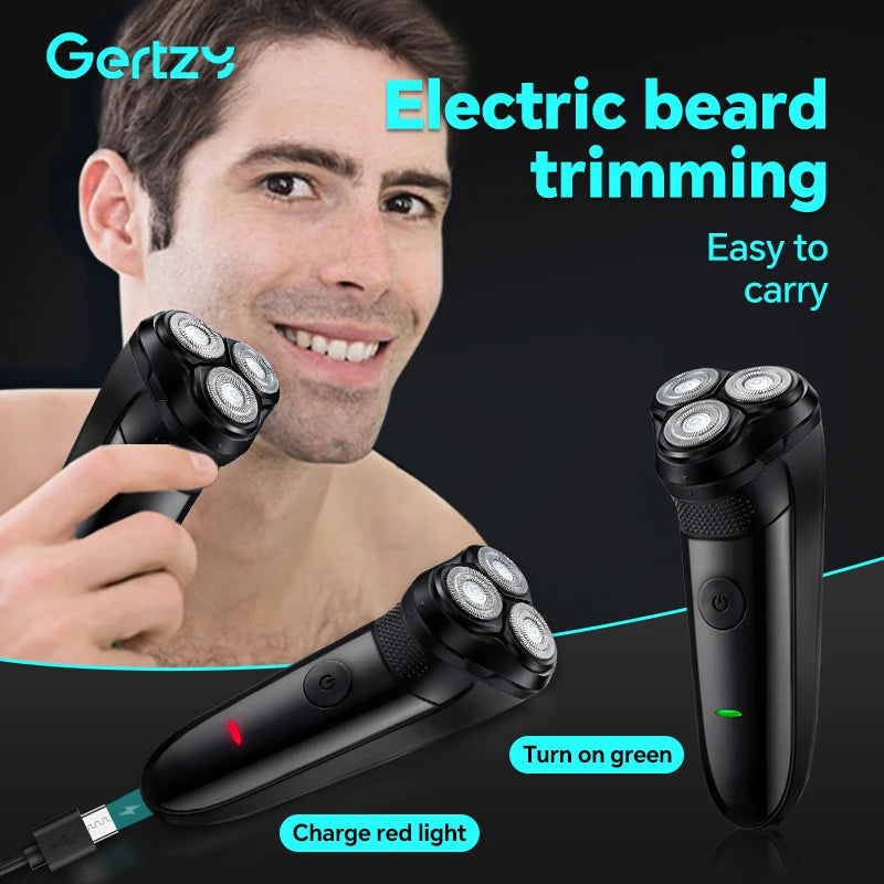 Rasoir Électrique Homme – 3 Lames Flottantes, Charge USB-C Rapide, Ideal Voyage & Cadeau