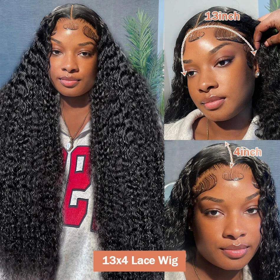 Perruque Deep Wave Loose Wave 40 Pouces — Lace Front HD 13x6 Cheveux Brésiliens Pré-Épilée